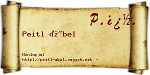 Peitl Ábel névjegykártya